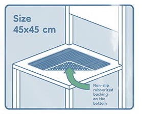 SANAswiss Waschbare Sitzauflage, Chair Pad, 45 x 45 cm, rutschfest