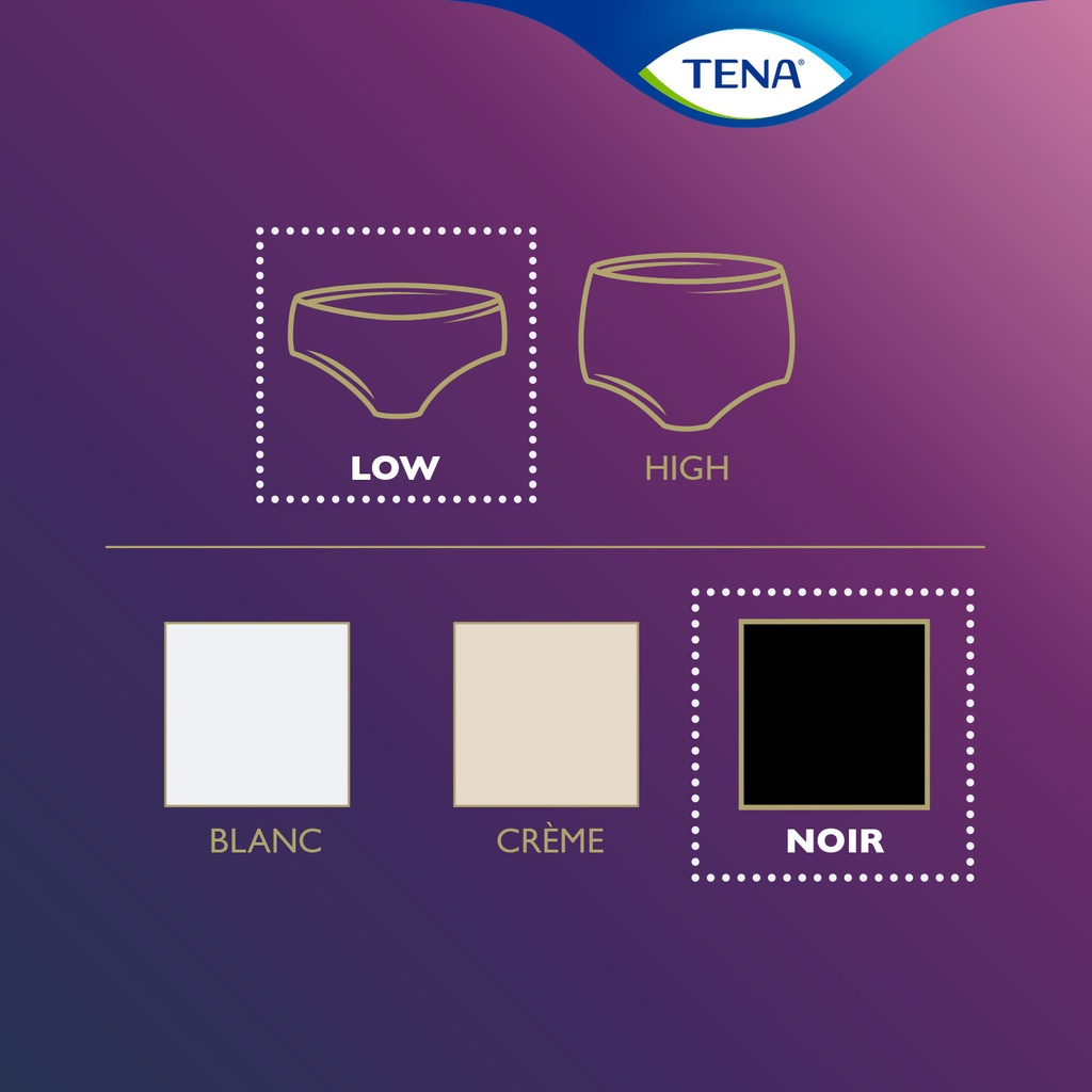 TENA Silhouette Normal Noir L, 9 Stk.