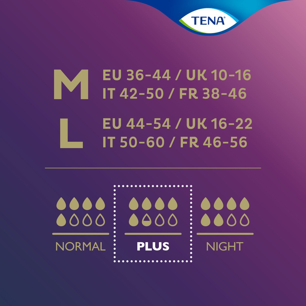 TENA Silhouette Plus Crème M, 9 Stk.