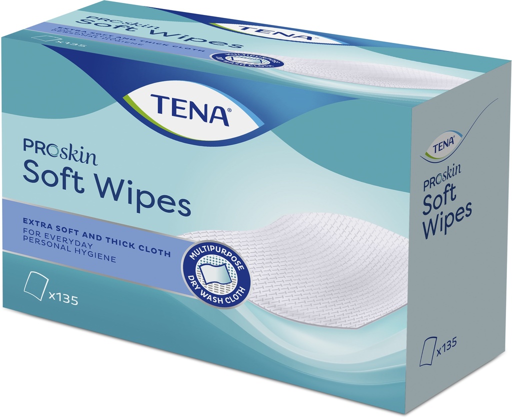TENA Soft Wipe,  Proskin, 19 x 30 cm, 135 Stk.
