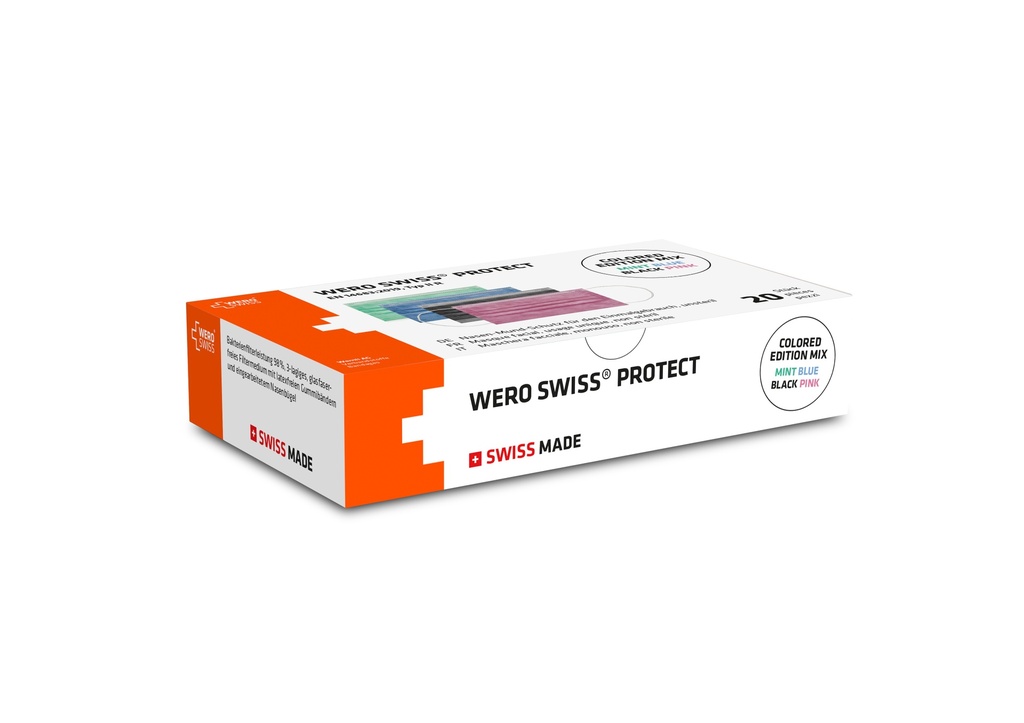 Maschera WERO SWISS© Protect Type IIR, Mix, 20 pz.