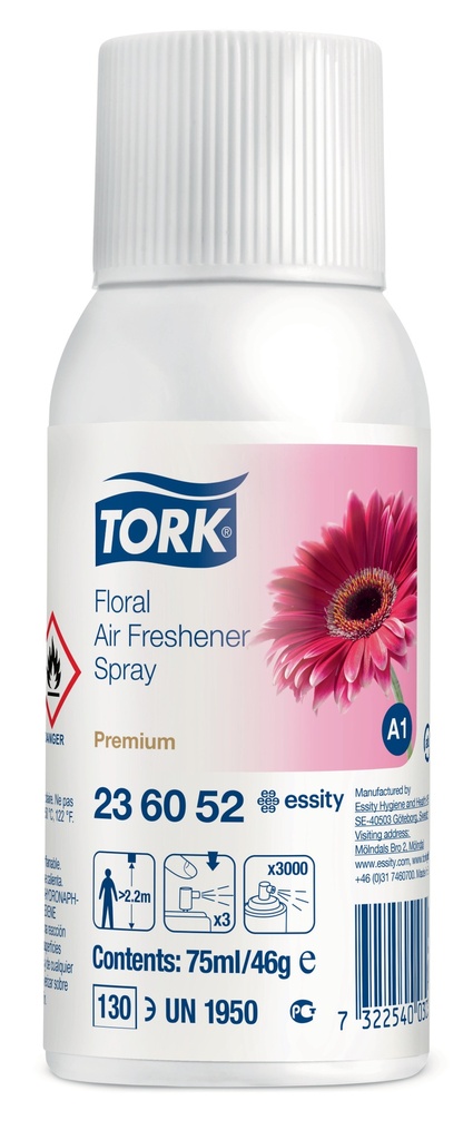 Tork, deodorante spray, 75 ml, A1, 236052, fragranza floreale, 1x12 pz.