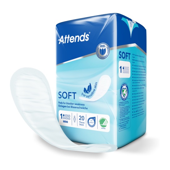Attends Soft 1 Mini Long, 16 pezzi.