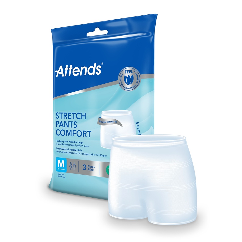 Attends Pantaloni elasticizzati Comfort M, 3 pz.