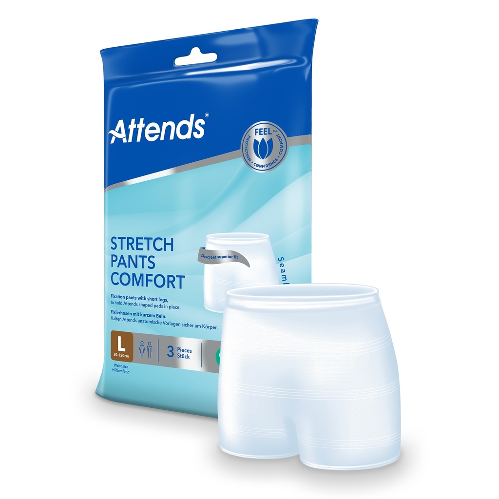 Attends Stretch Pants, Fixierhose Comfort L, 3 Stk.