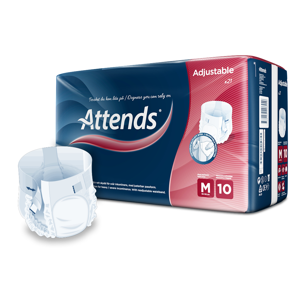 Attends Adjustable 10, M, 21 Stk.