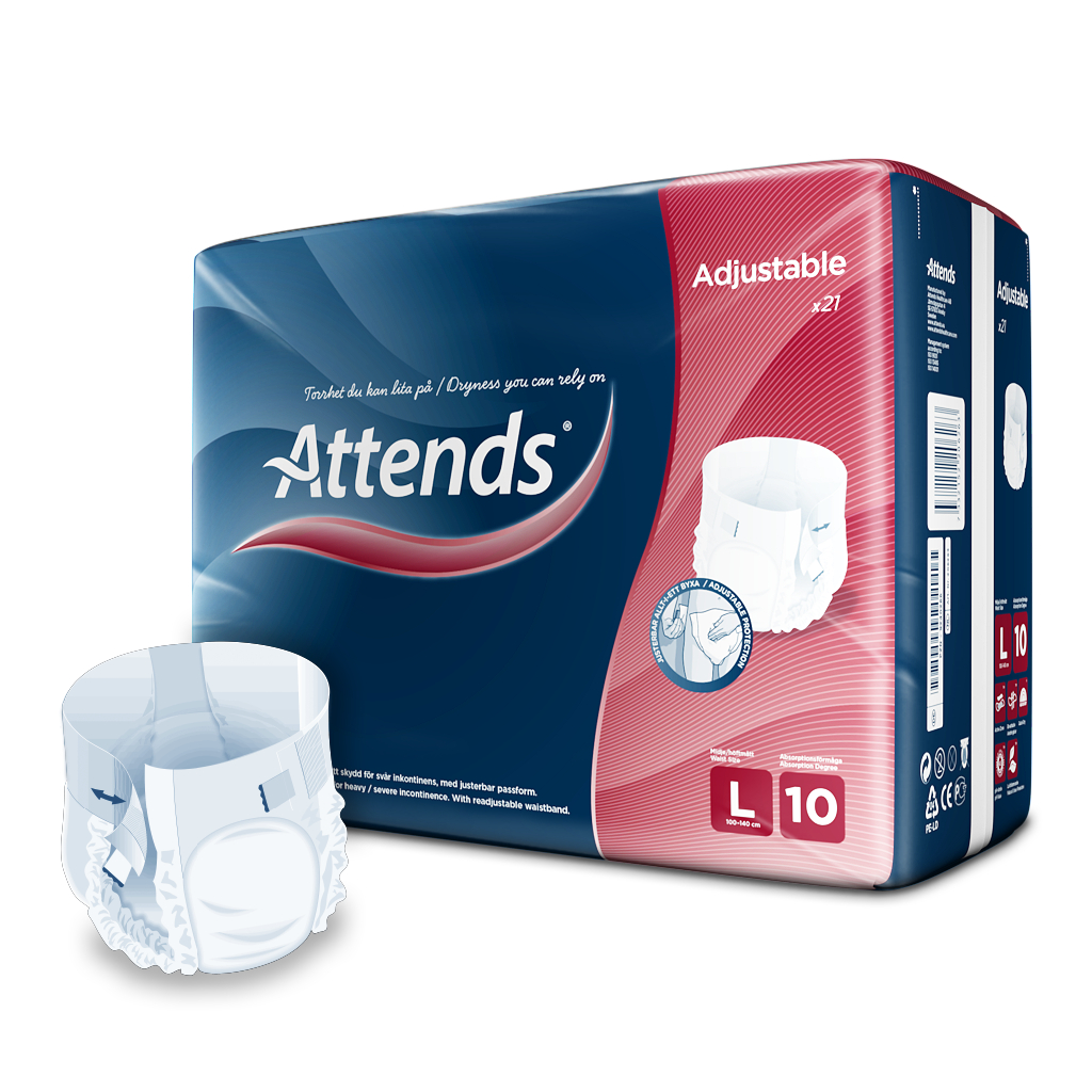Attends Adjustable 10, L, 21 Stk.