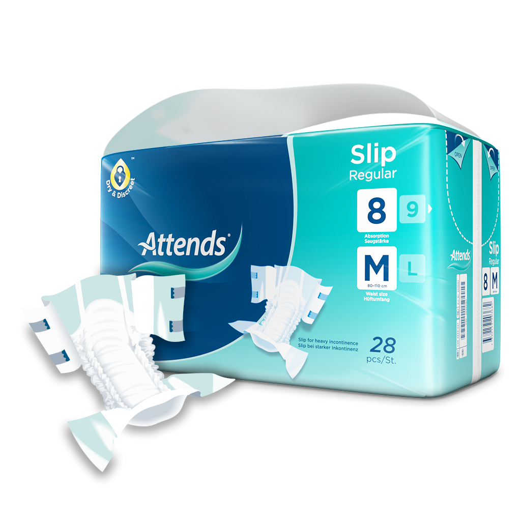 Attends Slip Regular 8 M, 28 Stk.