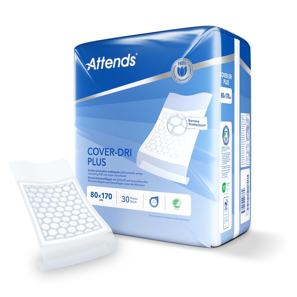 Attends Cover Dri Plus 80 x 170 cm, 30 pz.