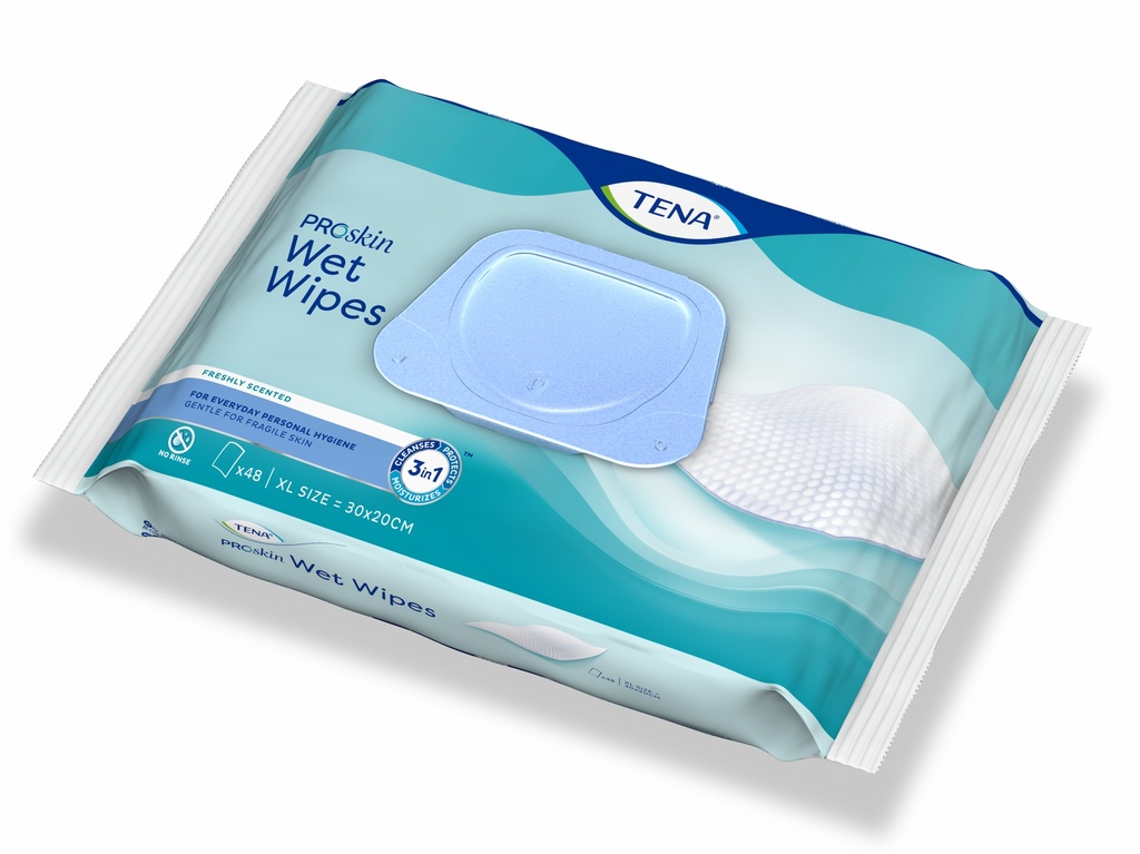 TENA Softpack Wet Wipes, 29 x 22 cm, 48 pcs.