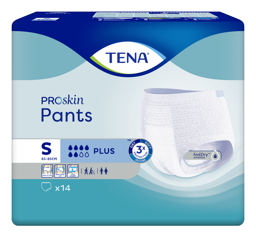 TENA Pants Plus, Proskin, 65-85 cm, S, 14 pz.