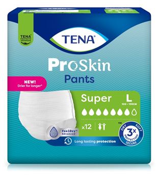 TENA Pants Super Proskin,  100-135 cm,  L, 12 Stk.