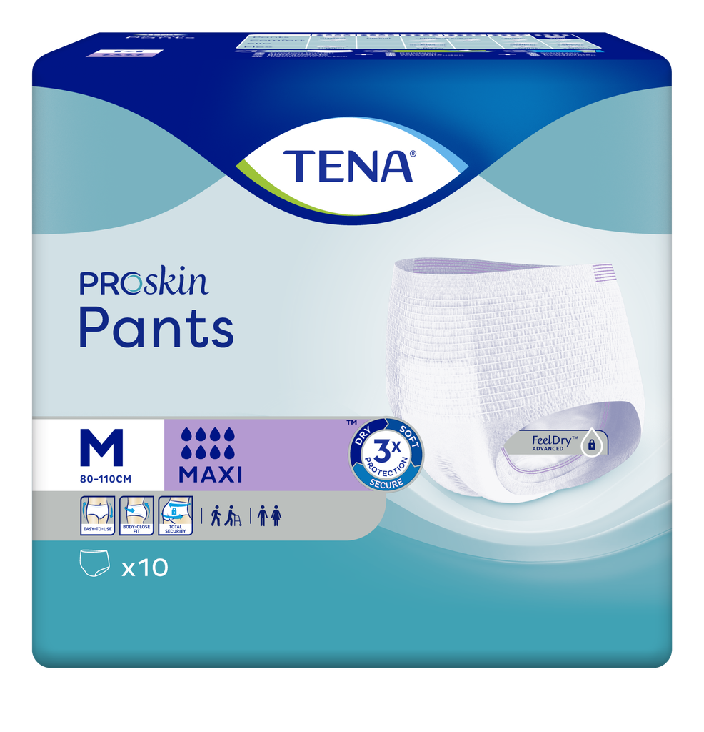 TENA Pants Maxi Proskin, 80-110 cm, M, 10 pz.