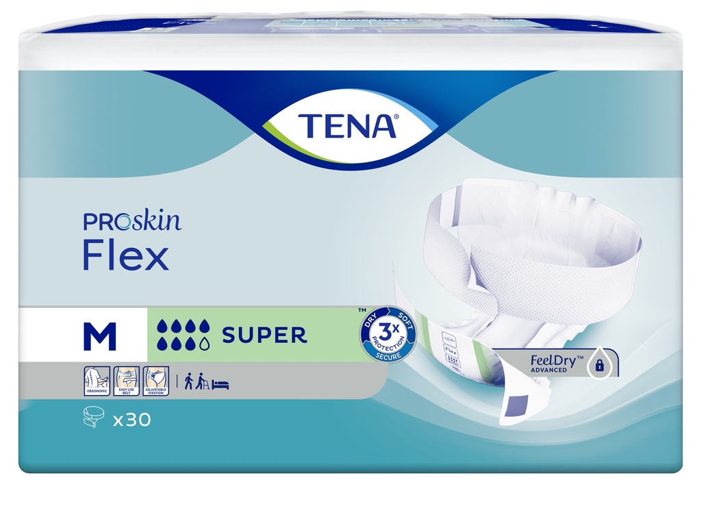 TENA Flex Super Proskin M, 30 pz.