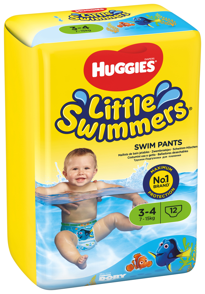 Huggies Little Swimmers, taille 3-4, 5536142, 12 pcs.