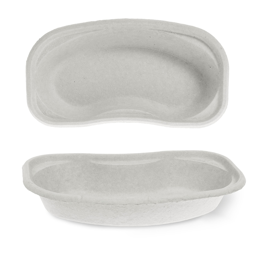 Non-sterile cardboard kidney tray, gray, 255 x 150 x 48 mm, 1 x 50 pcs.