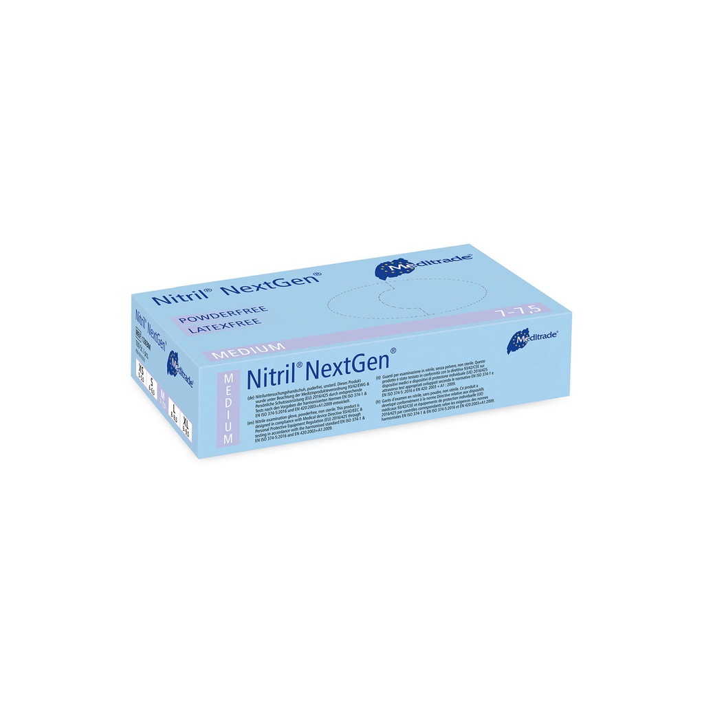 Nitril® NextGen®, blu, guanto da esplorazione, senza polvere, medio (7-7,5), 100 pz.