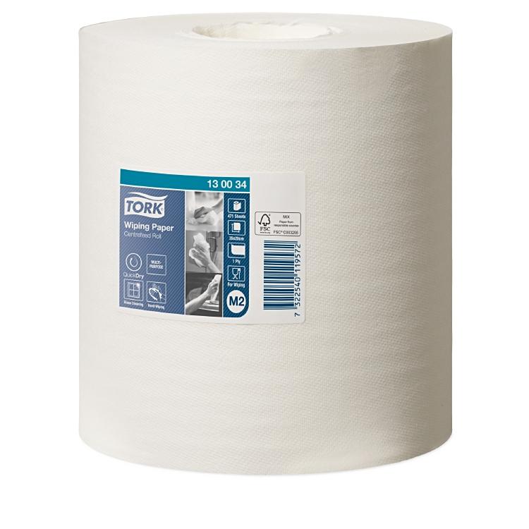 Tork Advanced Inner Roll M2, 1-Ply, Item No. 130034, 6 Rolls of 165 m Each.