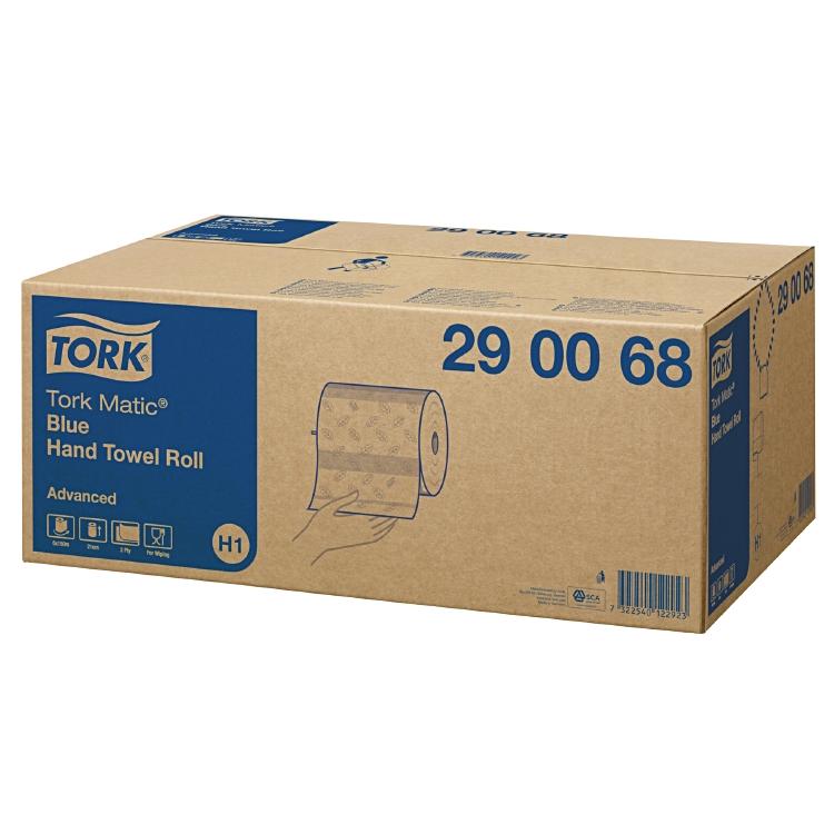 Tork Matic® Essuie-mains en rouleau Advanced, 290068, Advanced, 2lg, bleu, 150m