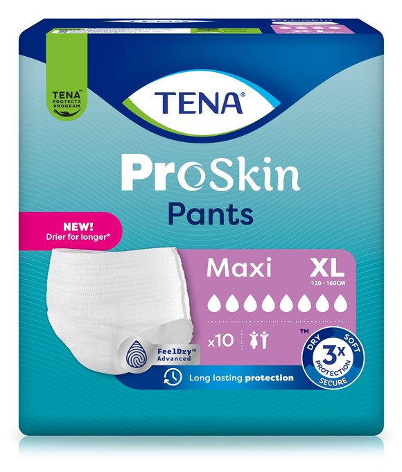 TENA Pants Maxi Proskin, 120-160 cm, XL, 10 pz.