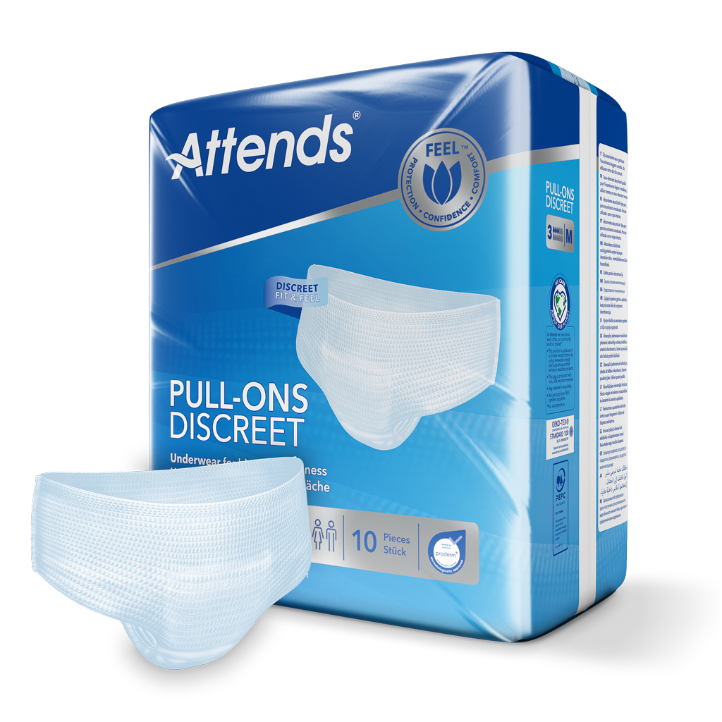 Attends Pull Ons Discreet 3 M, 10 pièces