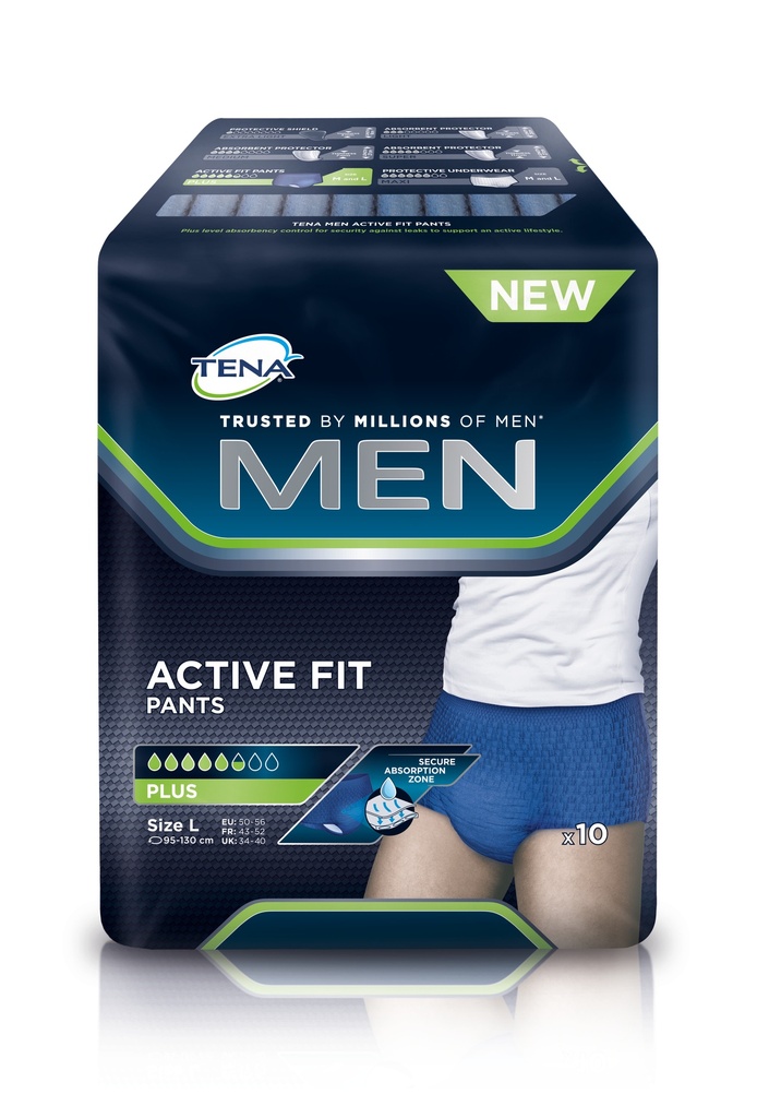TENA Men Active Fit, Pants Plus L/XL, 10 Stk.