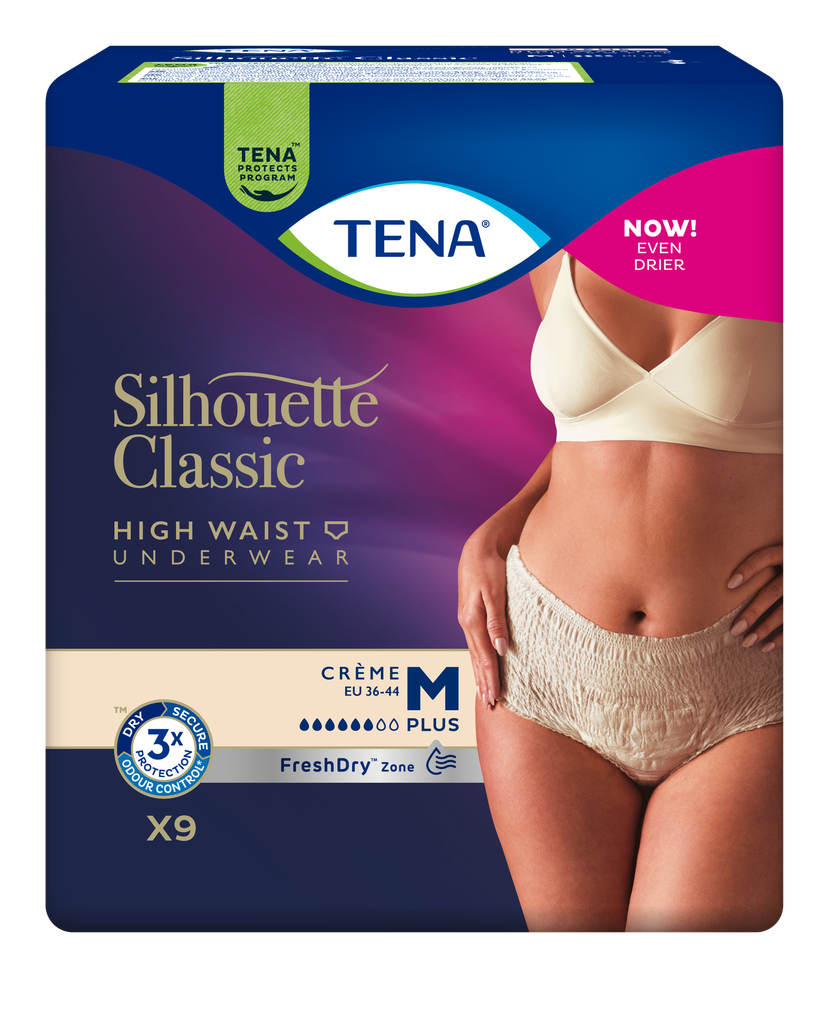 TENA Silhouette Plus Crème M, 9 Stk.
