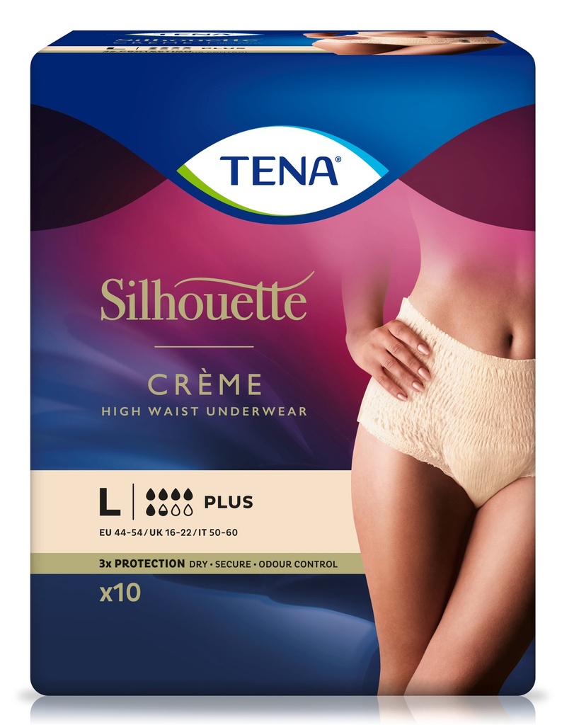 TENA Silhouette Plus Crème L, 8 Stk.