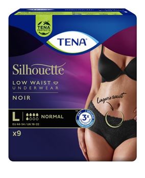 TENA Silhouette Normal Noir L, 9 pz.