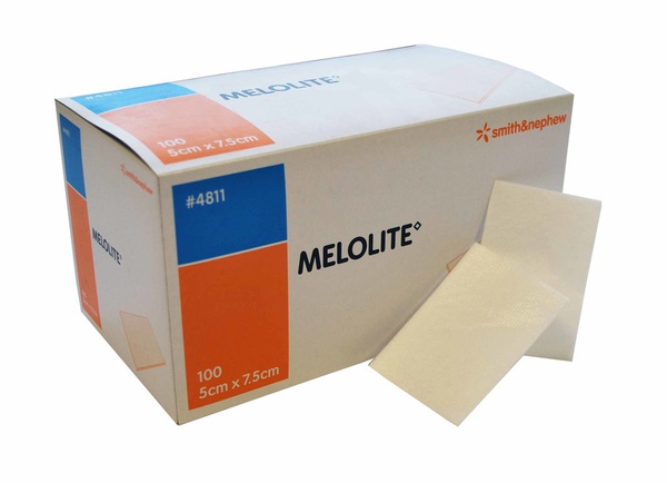 Wundauflage Melolite beschichtet, steril, 10 x 7.5 cm, 100 Stk.