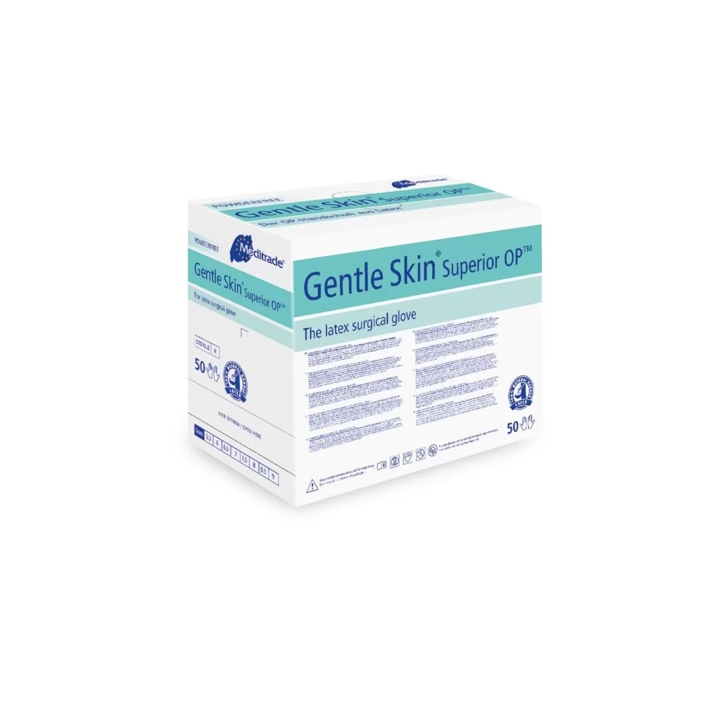 Surgical glove Gentle Skin Superior, sterile, latex, powder-free, ((size 7.5)) 50 pairs per package