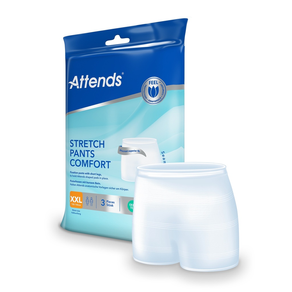 Attends Stretch Pants Comfort XXL, Orange, 100-140 cm, 3 pcs.