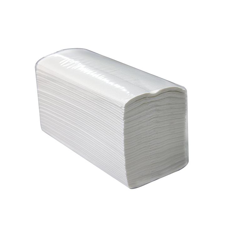 Towel, C-fold, white, 2 pcs, 23 x 24 cm, 20 x 144 pcs.