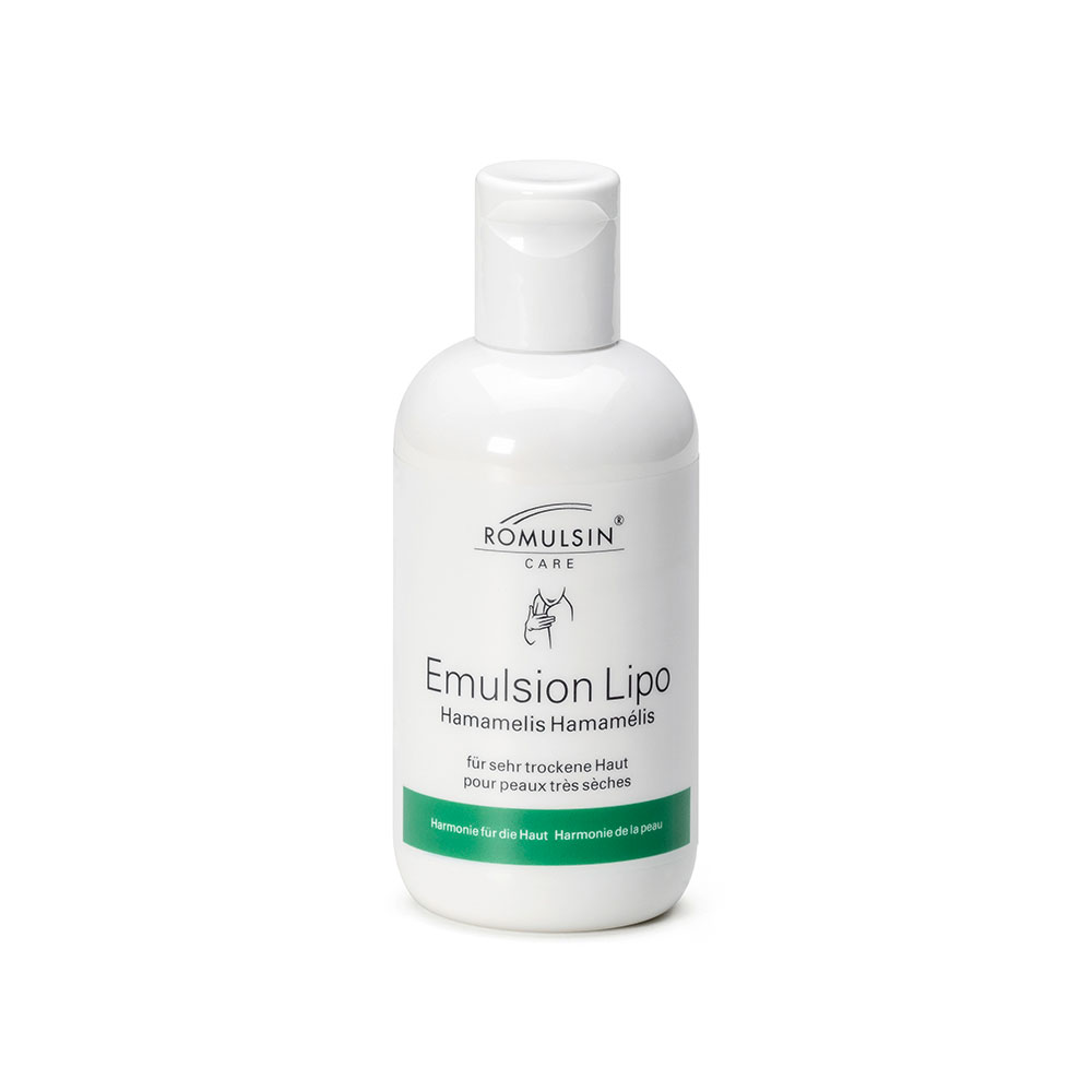 ROMULSIN Emulsion LIPO Hamamelis, für sehr trockene Haut, 250 ml