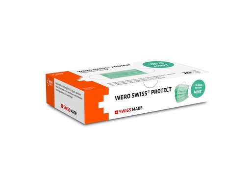 [400004N] Masque WERO SWISS© Protect type IIR, menthe, 20 pcs.