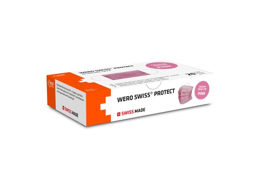 [400006N] WERO SWISS© Protect Typ IIR Maske, Pink, 20 Stk.