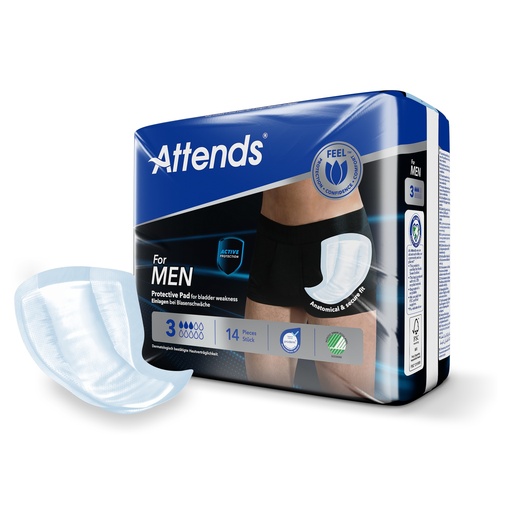 [430014N] Attends For Men Level 3, 14 Stk.