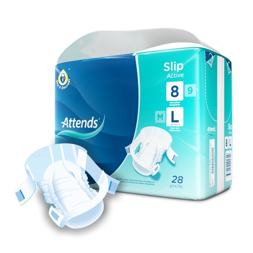 [430062N] Attends Slip Active 8 L, 28 pz.