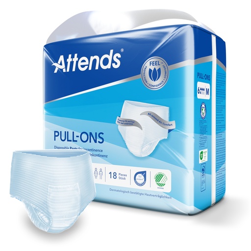 [430052-1N] Attends Pull Ons 6 M, 18 pz.