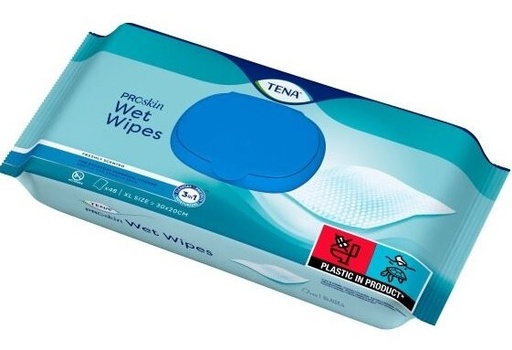 [432012N] TENA Wet Wipe Softpack, Proskin, 29x 22 cm, 48 pz.