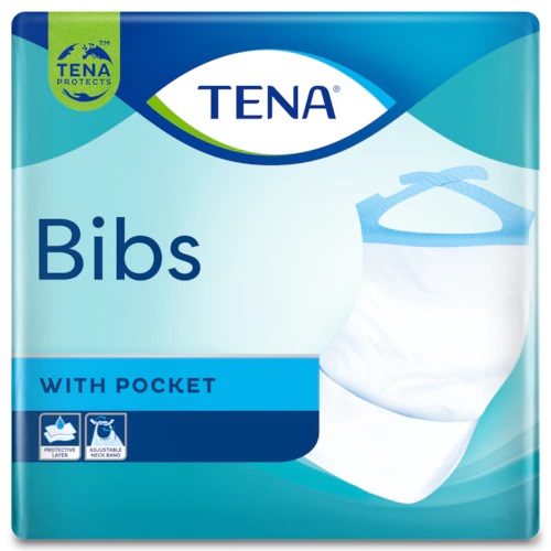 [432014N] TENA Bibs, serviettes de protection jetables, M/L, 150 pcs.