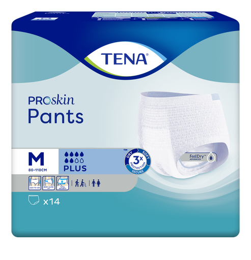 [432020N] TENA Pants Plus,  Proskin, 80 - 110 cm,  M, 14 Stk.