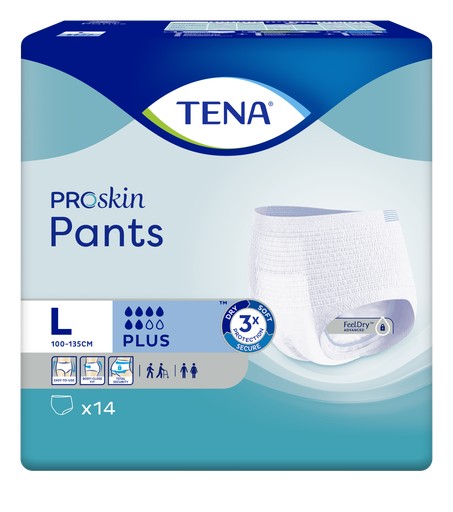 [432021N] TENA Pants Plus,  Proskin, 100 - 135 cm,  L, 14 Stk.