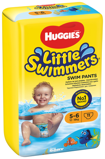 [433012N] Huggies Little Swimmers, taglia 5-6, 5536159, 11 pz.
