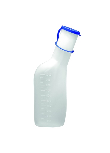 [440013N] Flacone per urine con scala graduata e chiusura a clip, 1000 ml, 1 x 25 pz.