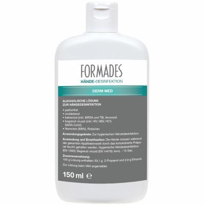 [460000N] Formades Derm Gel, disinfettante per le mani con agente rinfrescante, flacone smock, 150 ml