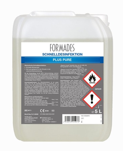 [460003N] Formades Plus Pure, Flächendesinfektion,  5 L Kanister inkl. VOC