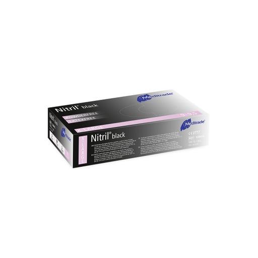 [470011N] Nitril® Black, guanto da esplorazione in nitrile, senza polvere, nero X-Large (9), 100 pz.