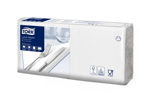 [700045N] Tork, piega a 1/4, 33x33 cm, 2 strati, tovaglioli, bianco, 477416, 10 x 200 pezzi.