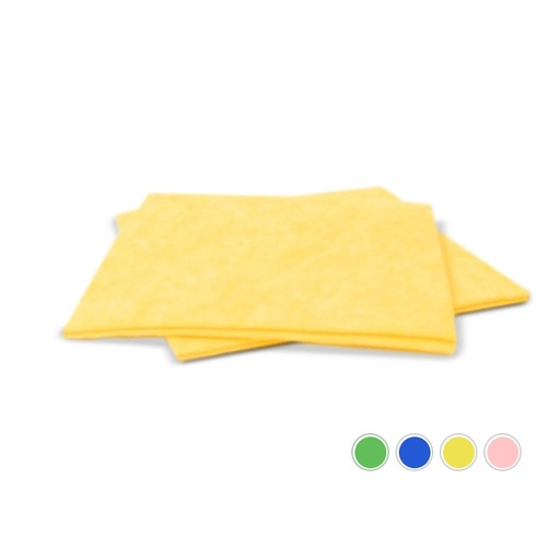 [710002N] Chiffon tout usage, 140 g/m2, 38 x 38 cm, jaune, 25 pces